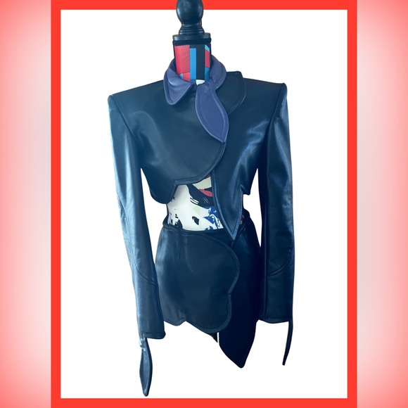 NWOT JAGNE Leather MARIEME Jacket and Leather shirt suit - Picture 1 of 16